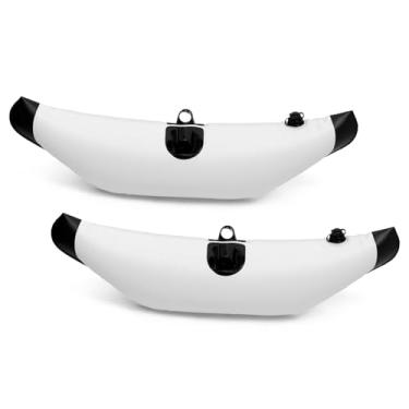 Imagem de Estabilizador de Guiga de Caiaque Flutuadores Infláveis ​​para Maior Estabilidade e Segurança Com Virola de Travamento Seguro para Remo de Pesca à Vela (WHITE)