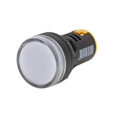 Imagem de Sinaleiro Led Iluminado 22Mm 220V Branco Modelo L20 Metaltex