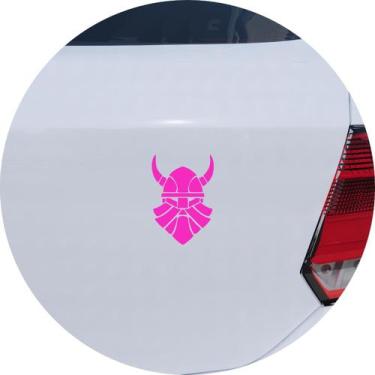 Imagem de Adesivo de Carro Viking Capacete - Cor Rosa - Melhor Adesivo, Rosa