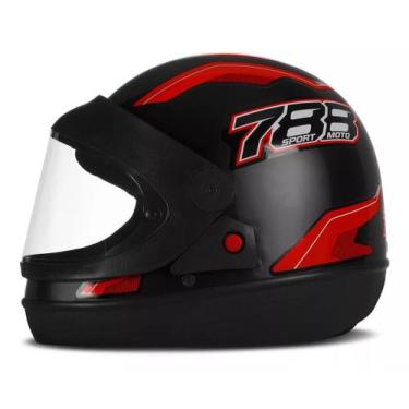 Imagem de Capacete Fechado Automático Pro Tork Sport Moto 788, VERMELHO, 58