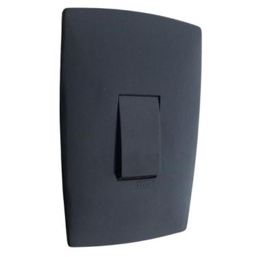 Imagem de Interruptor tomada paralela tecla vertical 250V Blux grafite