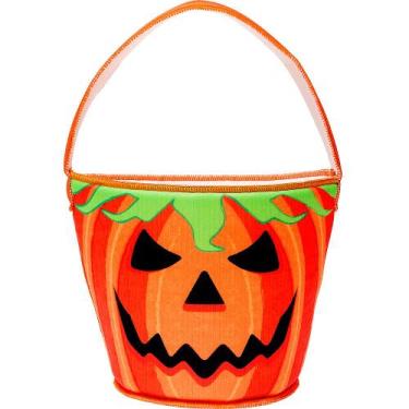 Imagem de Bolsa Sacola Estampada Halloween Doces e Enfeite Abóbora - Toy Master