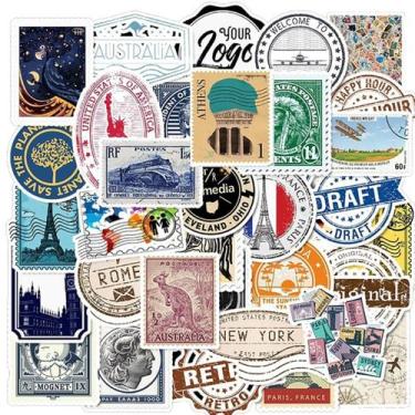 Imagem de 50 Adesivos Lembranças Viagem Recordação Logos Países Retrô - RETRÔ LO