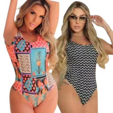 Imagem de Kit 2 Biquini Maio Feminino Praia Moda Body Litoral Abacaxi - Dioper S
