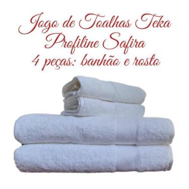 Imagem de Jogo Toalhas 4 peças Banhão Rosto Teka Profiline Safira 670g