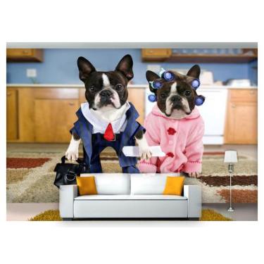 Imagem de Papel De Parede Animais Casal Cachorros 3D Anm145 - Você Decora