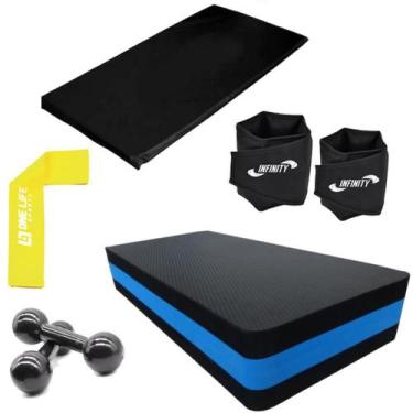 Imagem de Kit Colchonete + Caneleira 2 Kg + Step + Peso 3Kg +Band Leve - Infinit