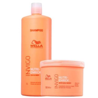 Imagem de Kit Enrich Shampoo 1L e Máscara 500ml - Wella Professionals