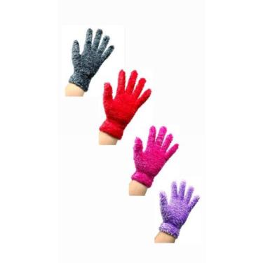 Imagem de Kit 03 Pares Luva Pelinho Pelúcia Feminino Adulto Moda Frio Inverno Co