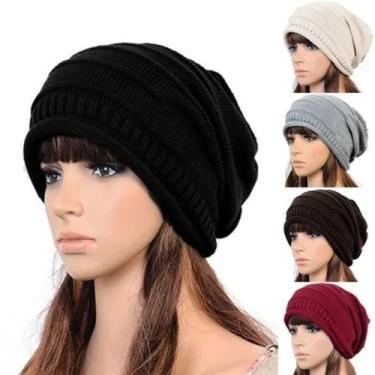 Imagem de Touca Gorro Tricô Inverno Cores