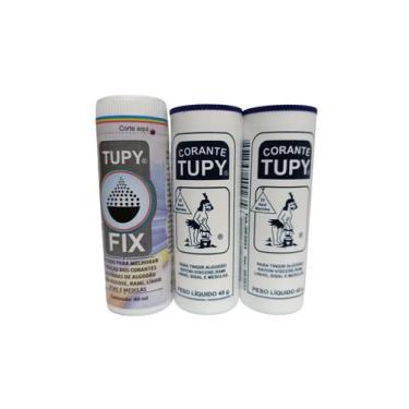 Imagem de Kit 2 Corantes Tintura Várias Cores 45g + 1 Fixador Tupy Fix, Azul mar