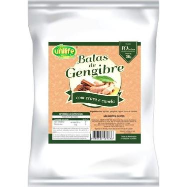 Imagem de Balas de Gengibre Com Cravo e Canela Unilife 36g