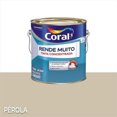 Imagem de Tinta Acrílica Coral Rende Muito Standard Fosco 3,2 Litros, Pérola
