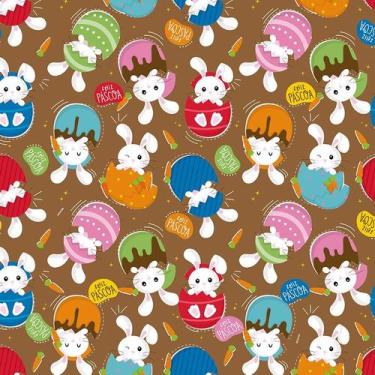 Imagem de Folha para Ovos de Páscoa Metalizado Surpresa Páscoa Marrom 69x89cm - 