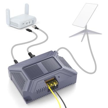 Imagem de MSAFF Injetor PoE Starlink com saída de alimentação USB e tipo C - Injetor PoE Gigabit de 180 W compatível com Starlink Gen 2 Dish Kit de conversão 5 em 1 com adaptador de cabo SPX e conversor DC