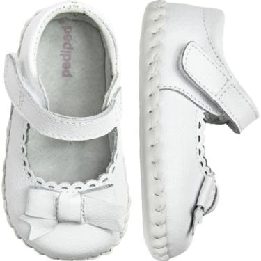 Imagem de pediped Sapatilha original Betty Mary Jane (infantil), Branco, 0-6 Little Kid