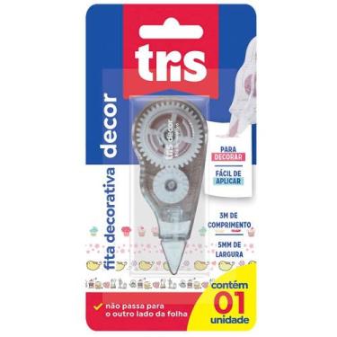 Imagem de Fita Decorativa Tris 3m X 5mm Decor Para Decorar Original