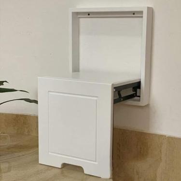 Imagem de dobráveis ​​para montagem na parede, para sala, quarto, corredor e banheiro – armazenamento sem ocupar espaço,Branco,1