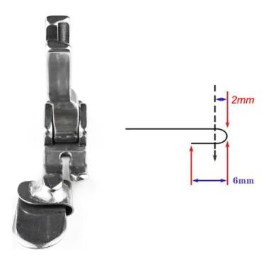 Imagem de Calcador Fazer Dobrar Barras 6mm Maquina Costura Reta - NoBrand