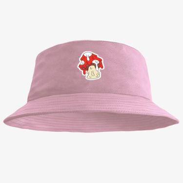 Imagem de Chapéu Bucket Hat Estampado Cogumelo - MP Moda Masculina, Único, Rosa