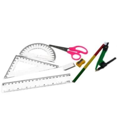 Imagem de KIT Escolar 08 Peças com Tesoura - WINCY