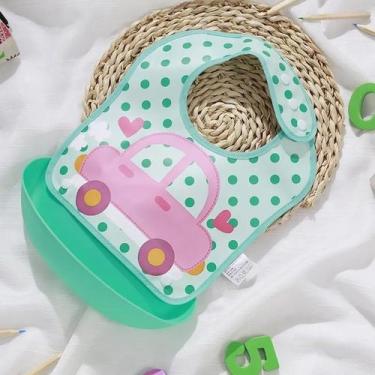 Imagem de Babador de Plástico Avental Impermeável Atividades Infantil Alimentaçã