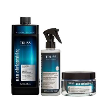 Imagem de Kit TRUSS Uso Obrigatório Shampoo 1000ml + Máscara 180g + Spray Recons
