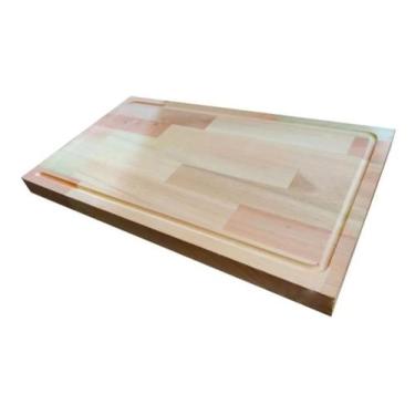 Imagem de Tábua Madeira Corte Carne Churrasco 50x28,5x3.2 cm - SoulArt Wood's