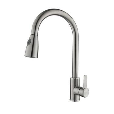 Imagem de Torneira Misturdor Monocomando Cozinha Aço Escovado Extensível Gourmet