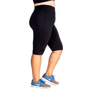 Imagem de Bermudas Plus Size Wolfox Academia Ou Dia A Dia Cintura Alta Feminina,