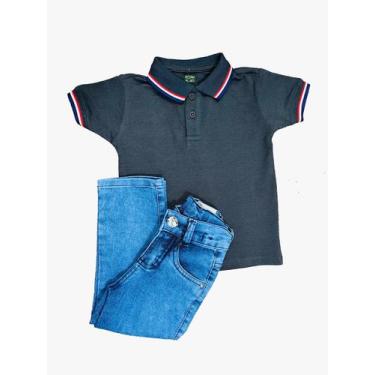 Imagem de Kit calça jeans e Polo Malha Piquet Infantil . - Maximus, Kit 11, 1