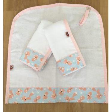 Imagem de Kit Pano de Boca  Raposa Rosa - Mel Merino Pistucias