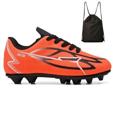 Imagem de Kit Chuteira Infantil Futebol Meninos Trava Campo Grama Natural + Moch