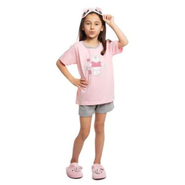 Imagem de Pijama Urso com Coelhinho - VD Kids, Rosa, 04