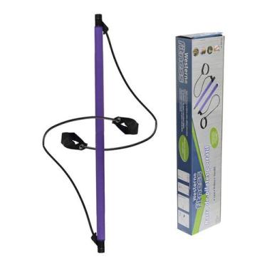 Imagem de Extensor Elástico Barra Fitness Coxas Bíceps Glúteos Agacha - Western