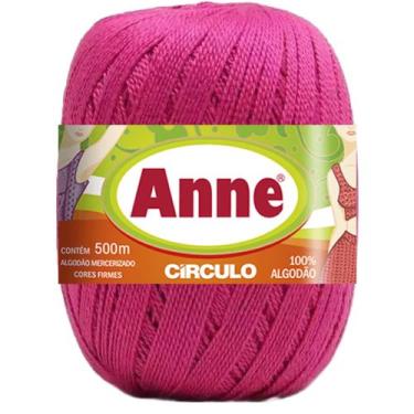 Imagem de Linha Anne 500 metros Circulo para Crochê e Amigurumi, Rosa Choque 611