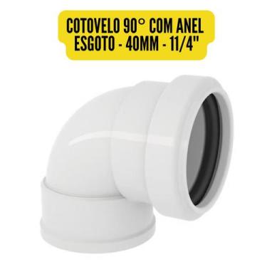 Imagem de Conexões de Esgoto 40mm 1 1/4 Branco/Cotovelo/Luva/Tee/Caps/Junção/Cot