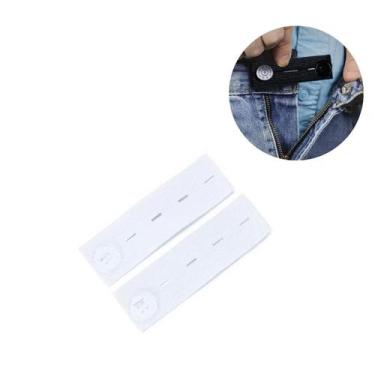 Imagem de 2 Extensor Elástico Alargador Botão Calça Bermuda Saia Jeans - LULLU P