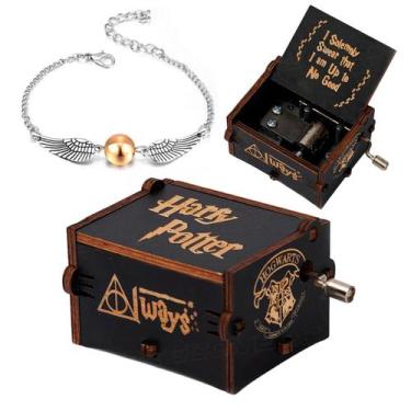 Imagem de Kit Pulseira Caixinha Caixa De Música Harry Potter Manivela - BBACOMER