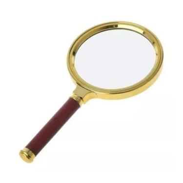 Imagem de Lupa De Mão De Luxo Lente De Vidro Com Aumento Zoom 90mm - Magnifier