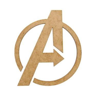 Imagem de Pacote Com 10 Aplique Decorativo Avangers 10x10 Mdf Madeira - ATACADÃO