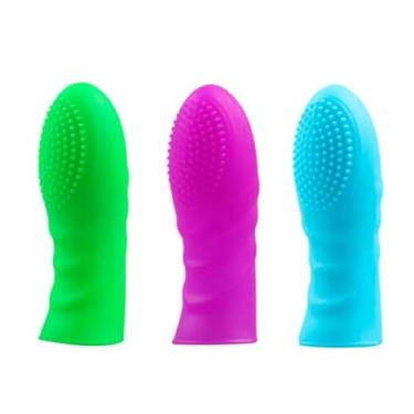 Imagem de Dedeira Em Silicone Com Saliências Massageadoras 7 X 1,8 Cm -CORES SORTIDAS