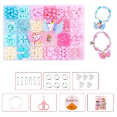 Imagem de Kit miçanga infantil unicórnio para montar pulseiras colares - Armarin