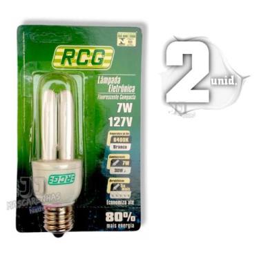 Imagem de Lampada Fluorescente Rcg Luz Branca Nova 127v 7w 6400k 02un