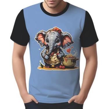 Imagem de Camisa Camiseta Tshirt Chefe Elefante Cozinheiro Cozinha 1 - Enjoy Sho