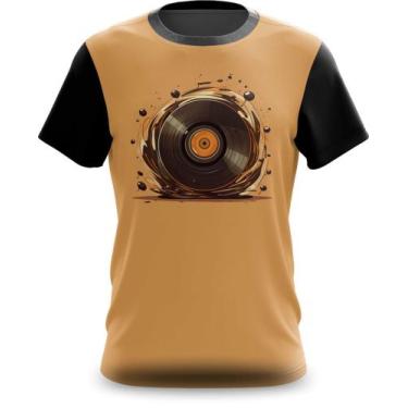 Imagem de Camiseta Camisa Disco de Vinil e Notas Musicais - FABRIQUETA, M