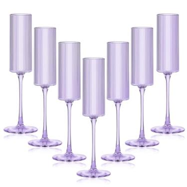 Imagem de Pacote com 16 taças de champanhe de plástico, taças inquebráveis de 156 g, taças reutilizáveis de champanhe - Modernas e elegantes para festa de casamento, aniversário, Natal e aniversário (156 g -