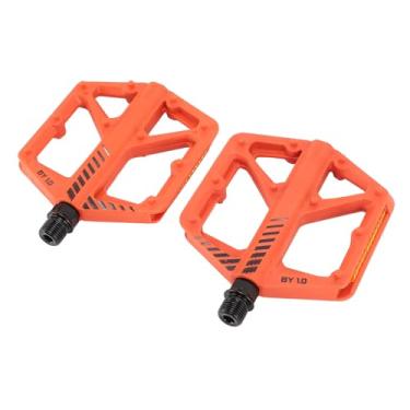 Imagem de Par de Pedais de Bicicleta, Pedal de Ciclismo de Fibra de Nylon Com Eixo de Aço Boro Com Unhas Dentadas Antiderrapantes para Bicicletas de Estrada (ORANGE)
