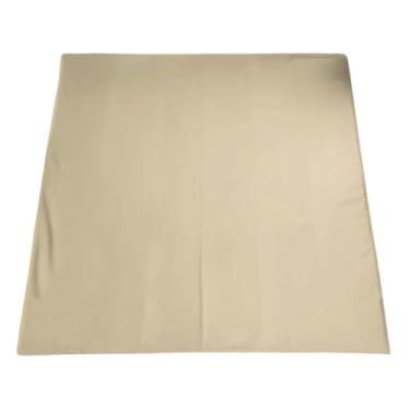 Imagem de Esteira Tapete de Praia Dobrável – Impermeável, Secagem Rápida - Cores lisas Tamanho Casal 135x135 cm (Bege)