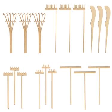 Imagem de GNIEMCKIN 24 Peças de Ferramentas de Jardim Zen de Areia Faça Você Mesmo, Mini Conjuntos de Ancinhos de Jardim Zen para Serenidade E Meditação Espiritual, Acessórios de Jardim Zen Elegantes E de Bom G